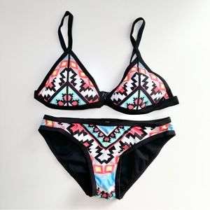 Two Piece Swimwear Bikini Set Aztec Large Size